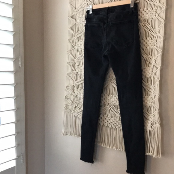 Just Black distressed sz 25 black skinny jeans - Picture 9 of 10